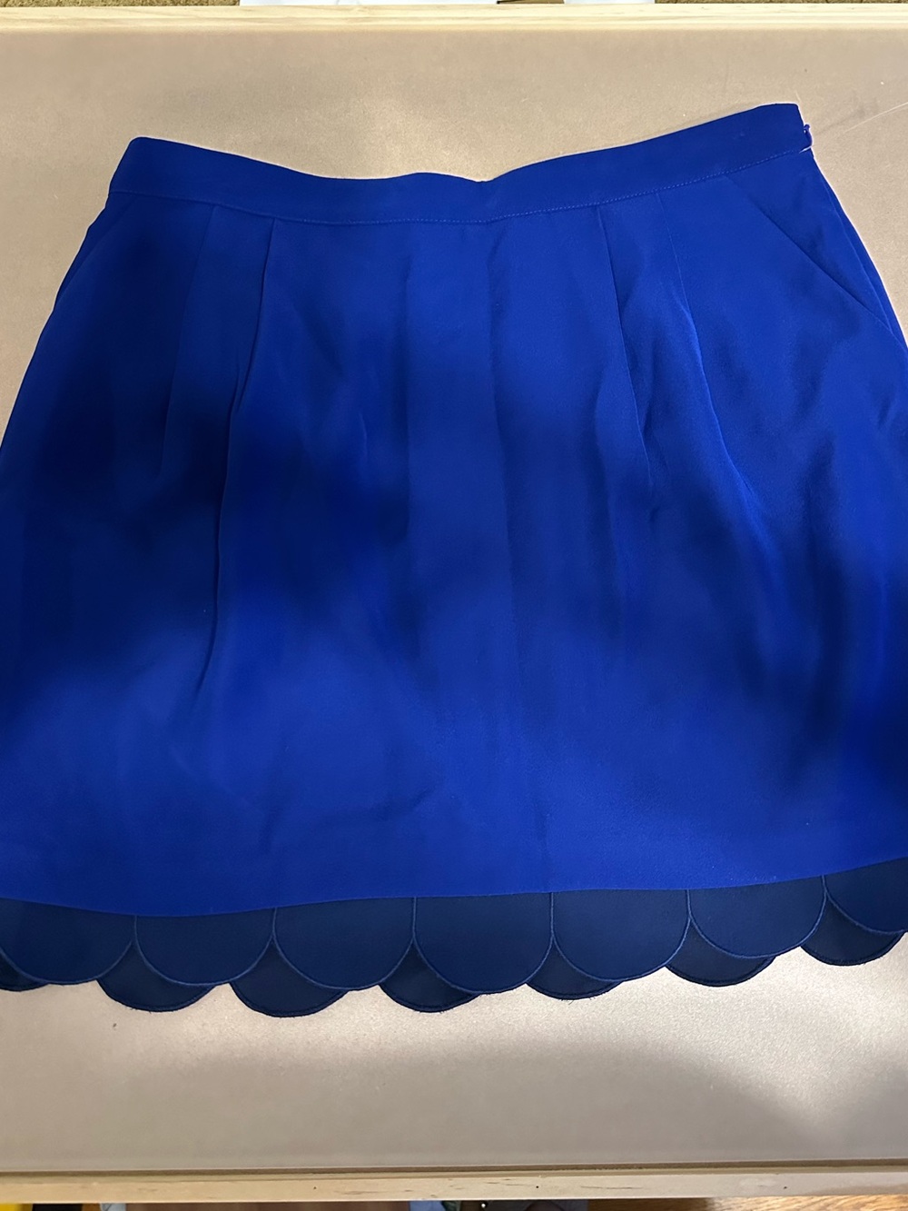 Club Monaco Royal Blue Scalloped Hem Mini Skirt- size M